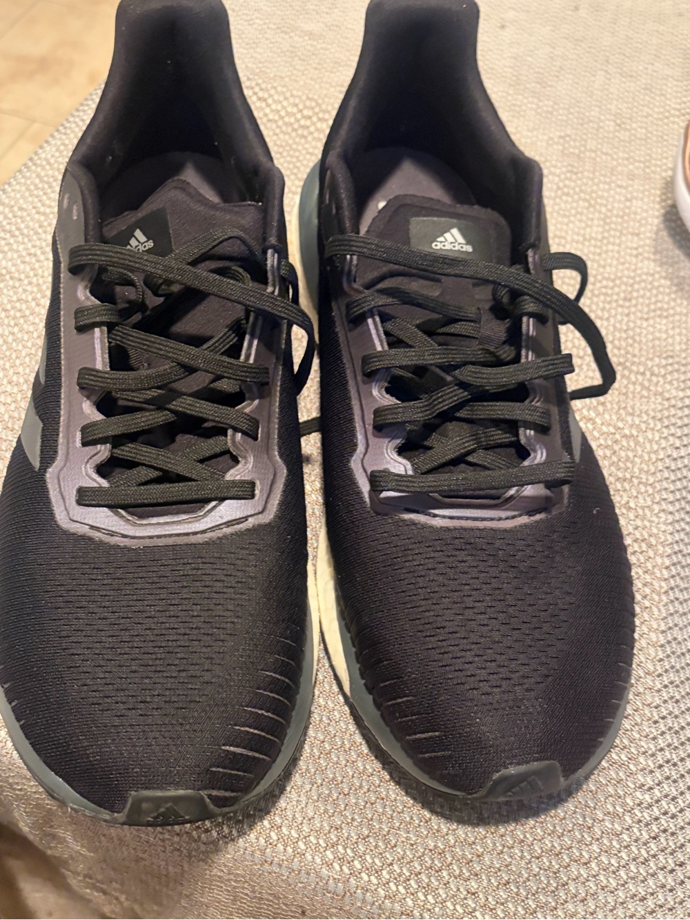 adidas Men's Black Athletic Shoes with Gray Details